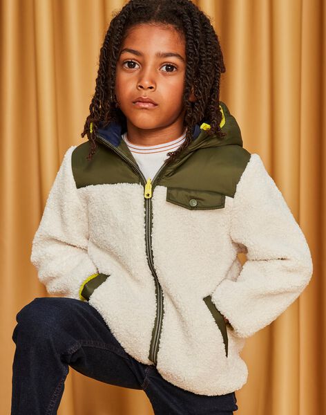 Veste réversible à capuche kaki DIVESTAGE / 22H3PGV3GIP604