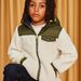Veste réversible à capuche kaki