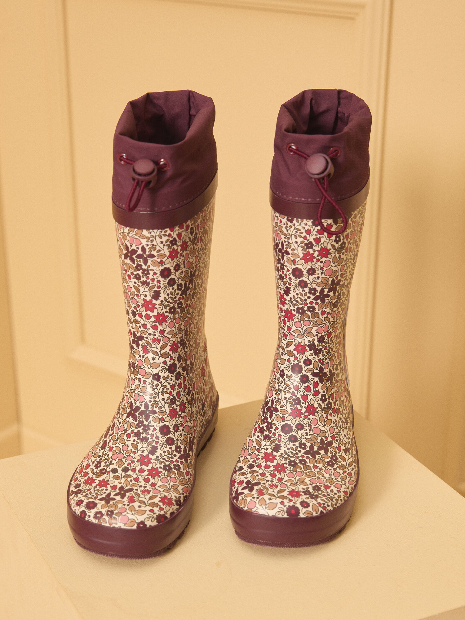 Botte de pluie imprime fleuri Fille Sergent Major