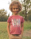 T-shirt rouge thème surf FISURFAGE / 23E3PGD2TMC303