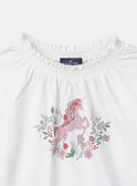 T-shirt licorne et fleurs LADISHETTE / 24H2PFQ1TML001