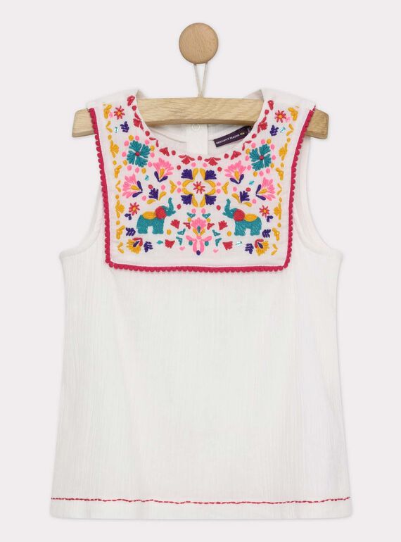 Chemisier blanc avec broderies ROUBELETTE / 19E2PFM1CHE001