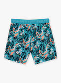 Short de bain turquoise à imprimé fleuri KLUMAGEM / 24E3GHG1D3Y202