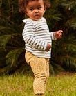 Legging bleu marine à fleurs FABETSY / 23E1BF81CAL001