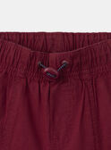 Pantalon Dézipable rouge MOCLAGE / 25E3PGJ1PANF504