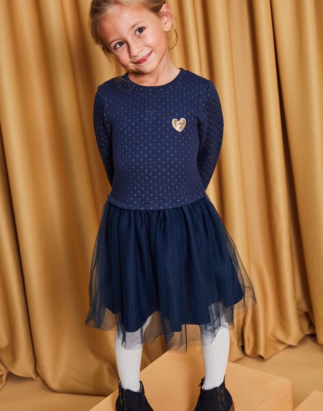 Robe bimatière bleu marine DROFALETTE 1 / 22H2PF82ROB622