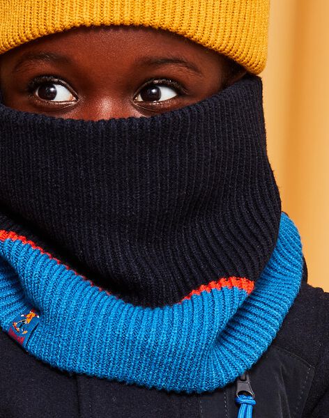 Snood en tricot tricolore DEROULAGE / 22H4PGM2SNO713