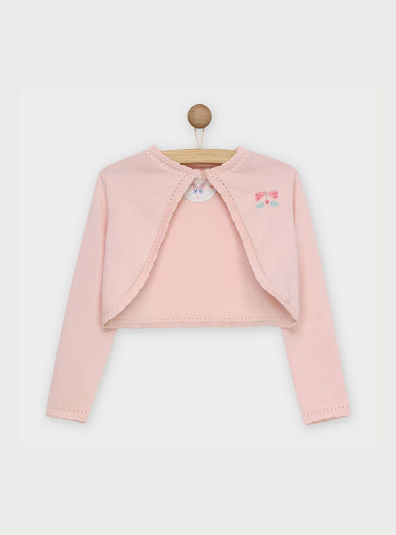 Cardigan rose RUJAYETTE / 19E2PFF1CAR301