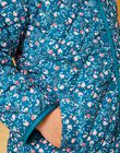 Veste matelassée à capuche bleu canard DRAMIETTE / 22H2PFG1VES714