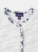 Veste matelassé blanc et imprimé fleuri sans manches Bébé Fille NAJUSTINE / 25H1BFQ1CSM009