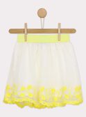 Jupe blanche et jaune RYEFOETTE / 19E2PFS1JUP001
