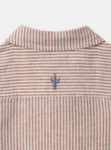 Chemise manches courtes rayée MAROLLAND / 25E1BGP1CHMI814