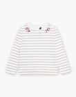 T-shirt marinière argent et blanc DROMARETTE 2 / 22H2PFQ5TML001