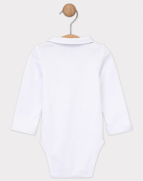 Body Manches Longues Blanc Bebe Garcon Avec Nœud Papillon Amovible