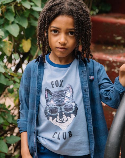 T-shirt avec animation renard en sequins et lettrage DABAGE / 22H3PG51TMCC208