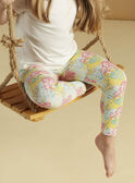Legging écru à imrpimé fleuri enfant fille CEFLOETTE 3 / 22E4PFU3CAL811