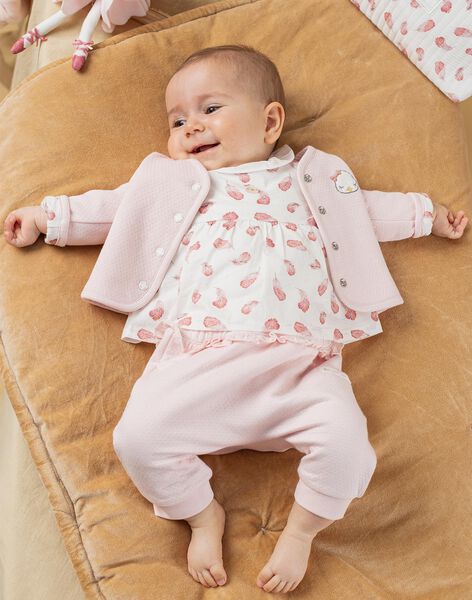 Veste réversible rose bébé fille DOLLY / 22H0CFH1VES307