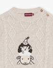 Pull en tricot fantaisie chiné DALUGO / 22H1BGR1PULA011