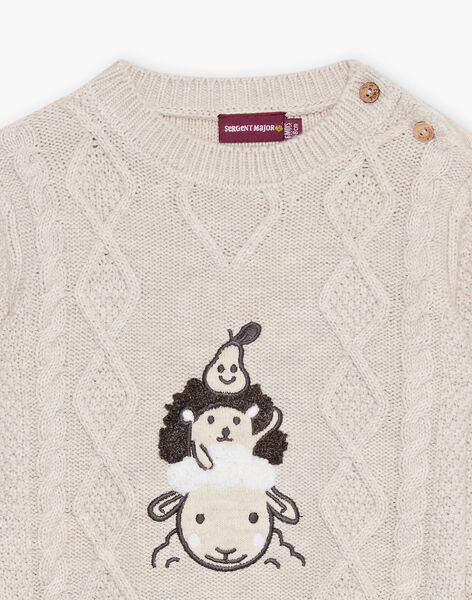 Pull en tricot fantaisie chiné DALUGO / 22H1BGR1PULA011