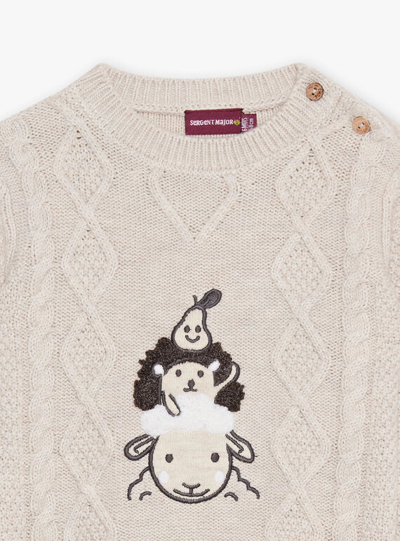 Pull en tricot fantaisie chiné DALUGO / 22H1BGR1PULA011