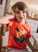 T-shirt rouge motif plage enfant garçon COACAGE / 22E3PGM1TMC506