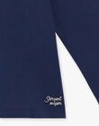T-shirt manches longues bleu marine détail noeud enfant fille ZLABETTE 1 / 21E2PFK1TMLC214