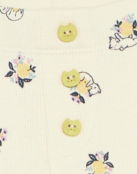 Legging vanille à chats et fruits FAPAULE / 23E1BFO1CAL114