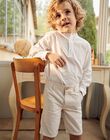 Bermuda à rayures beige et blanc FRESURAGE / 23E3PGI2BER806