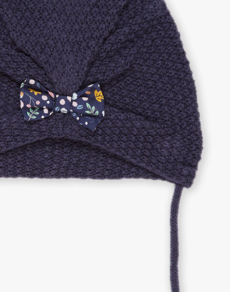 Bonnet avec nud à imprimé fleuri marine DININI / 22H4BFG1BON070