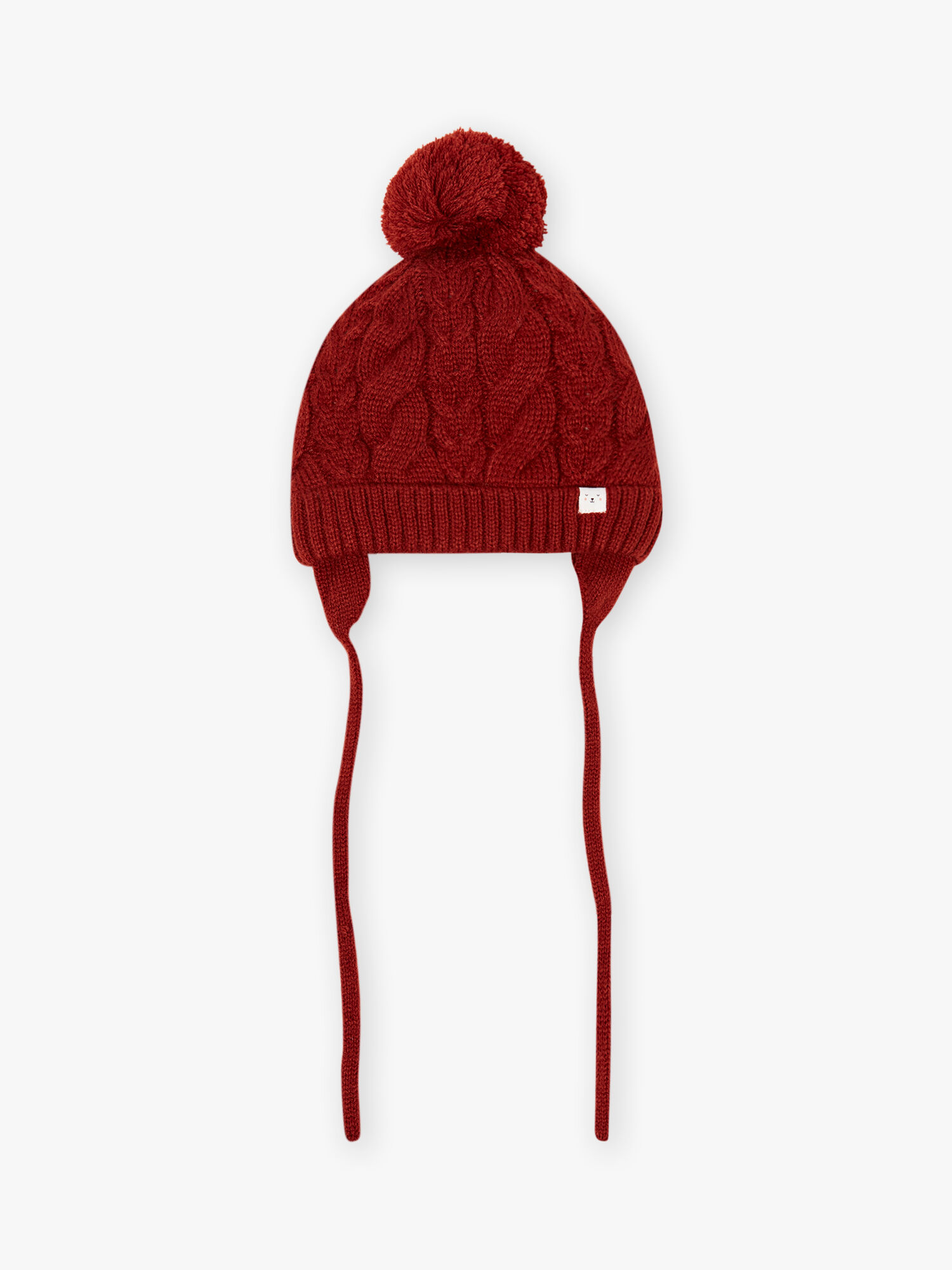 Bonnet en maille tressee a pompon bebe garcon Garcon Sergent Major