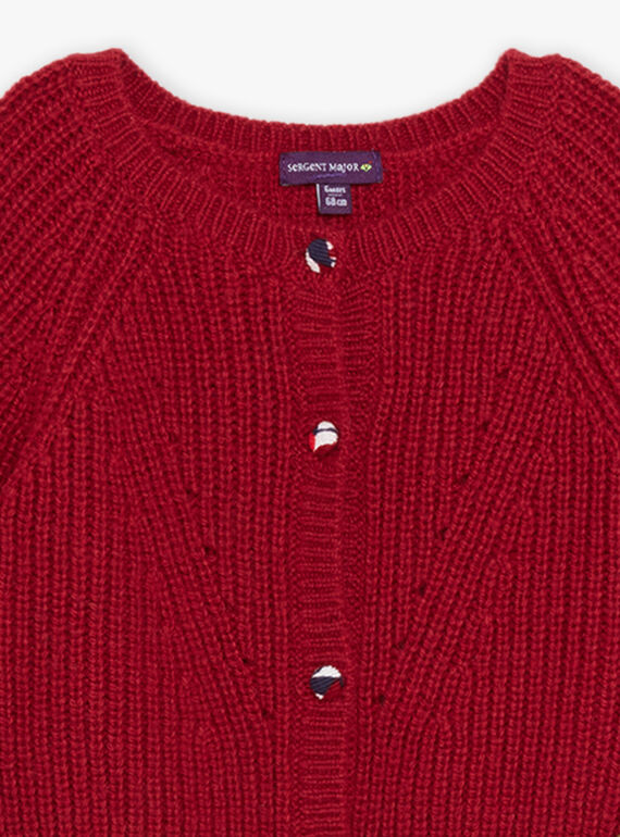 Gilet en tricot rouge DAOLIVIA / 22H1BFX2CARF526