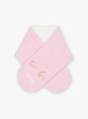 Echarpe en tricot rose avec oreilles 3D FIMARINE / 23E4BF51ECH030