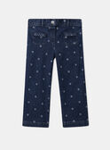 Jean wide leg à fleurs MEJEANETTE / 25E2PF81JEAK005