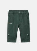 Pantalon vert foncé retroussables Bébé Garçon NAFLO / 25H1BGS2PAN608