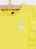 Tee shirt manches courtes jaune RYESSETTE / 19E2PFS1TMC106