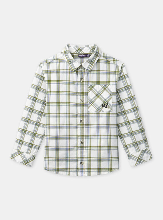 Chemise à carreaux et manches longues Garçon NITANAGE / 25H3PGL1CHM005