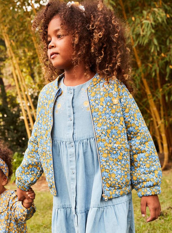 Teddy bleu marine à fleurs FATEDETTE / 23E2PF81CAR070