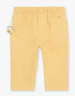 Pantalon en twill jaune FAAKER / 23E1BG81PANB117