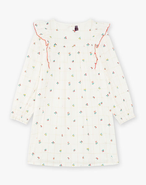 Robe écrue à volants FEDRETTE / 23E2PFB1ROB001