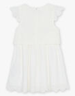 Robe écrue à broderies fantaisie FREBROETTE / 23E2PFI3ROB005