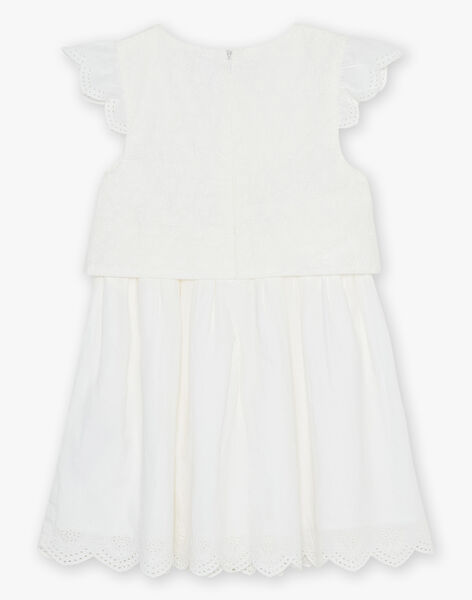 Robe écrue à broderies fantaisie FREBROETTE / 23E2PFI3ROB005