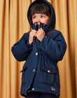 Parka 3 en 1 à capuche bleu nuit DRAVLETTE / 22H2PFG1PAR070