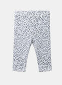 Legging écru à imprimé fleuri LACELINE / 24H1BFJ1LG001