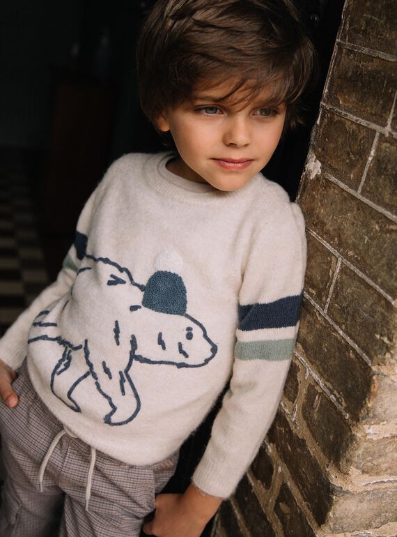 Pull à motif ours polaire DESERTAGE / 22H3PGR2PULA011