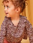 Body-blouse prune à imprimé feuillage DAKARINE / 22H1BFR2BOD709