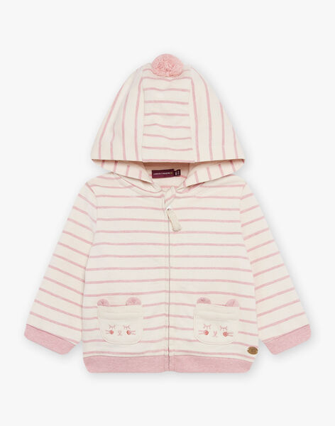 Gilet de jogging à capuche à rayures DAKLARA / 22H1BFR1JGH006