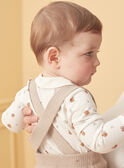 Ensemble pantalon, body et chaussettes beige et blanc LONDON / 24H0CM11ENS007