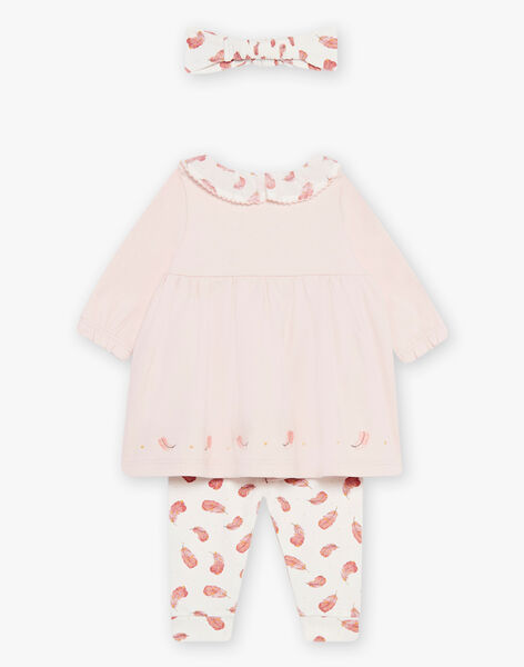 Ensemble robe, legging et bandeau bébé fille DOLAINE / 22H0CFH3ENS307