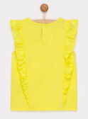 Tee shirt manches courtes jaune RYESSETTE / 19E2PFS1TMC106