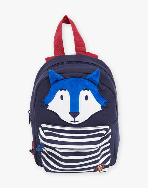 Sac à dos à rayures et animation loup en canvas DASACAGE / 22H4PGE1BESC205